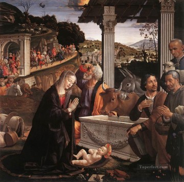  Pastores Pintura - Adoración de los pastores Renacimiento Florencia Domenico Ghirlandaio